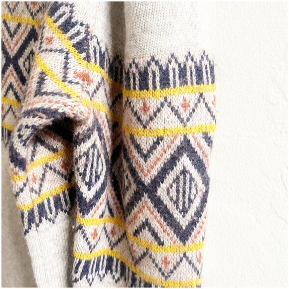 Toad & Co Sweater Durawool Men’s Size XL Aztec Print Tan Long Sleeve Cabin - Picture 5 of 9